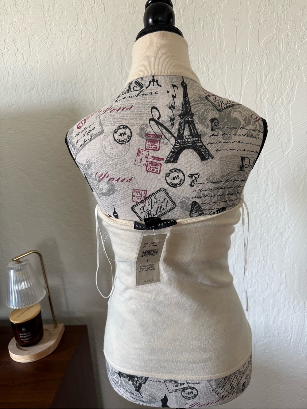 Ralph Lauren Cream Halter Tank Top - Picture 3 of 4